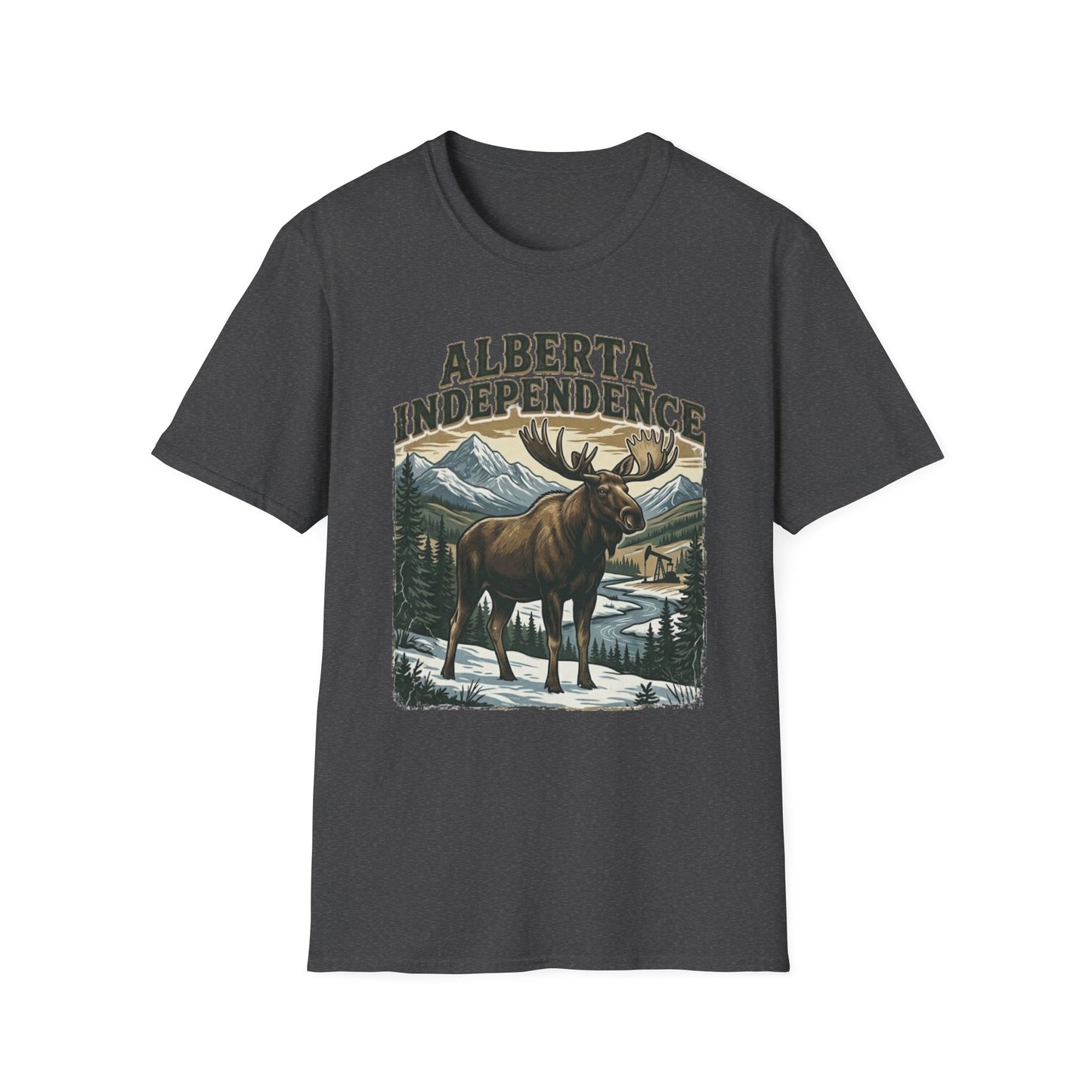 Alberta Independence Moose T-Shirt — Bull Moose Graphic Tee