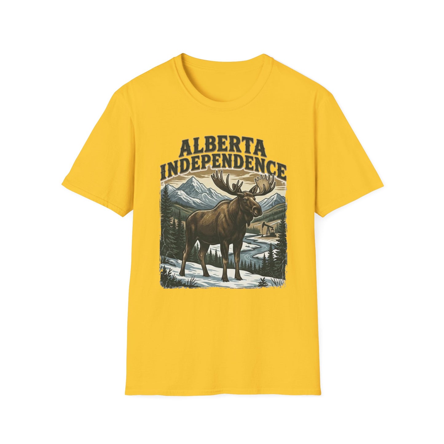 Alberta Independence Moose T-Shirt — Bull Moose Graphic Tee