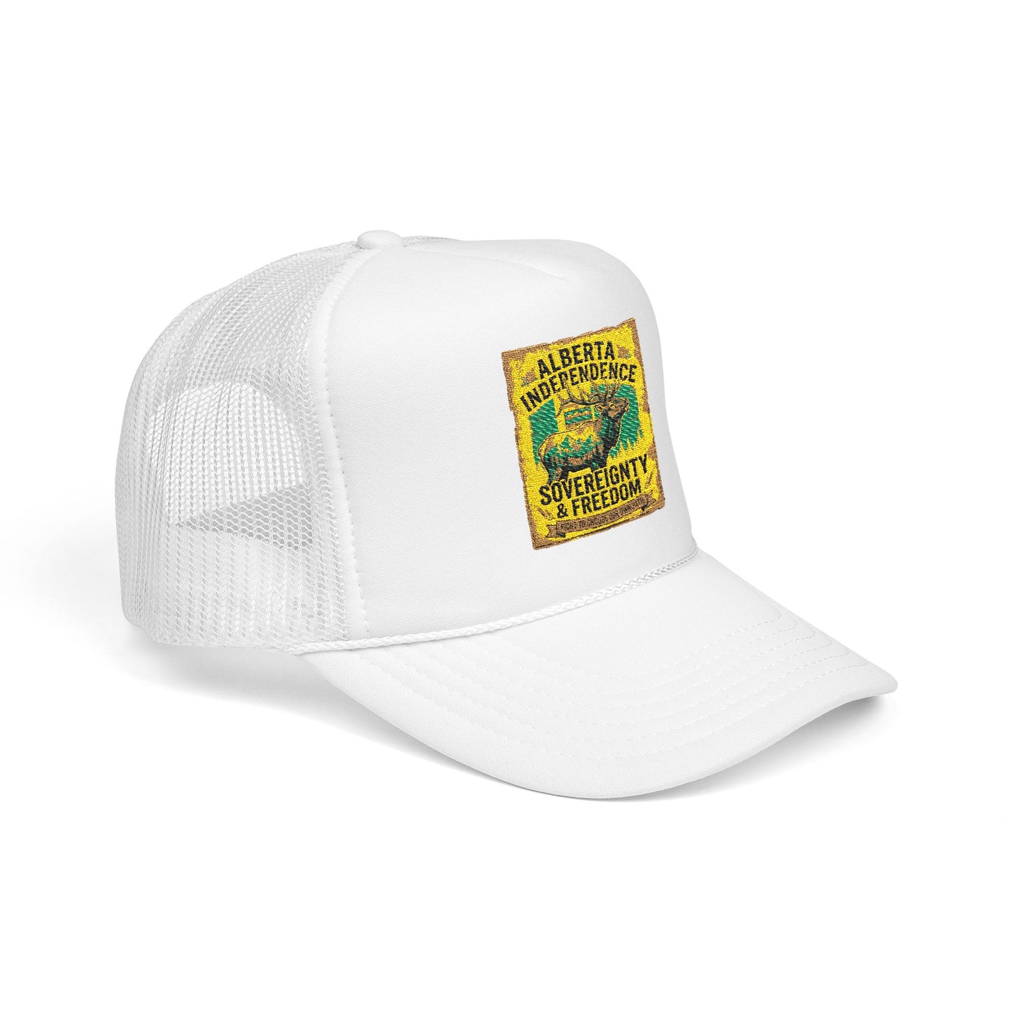 Alberta Independence Foam Trucker Hat - Bull Elk