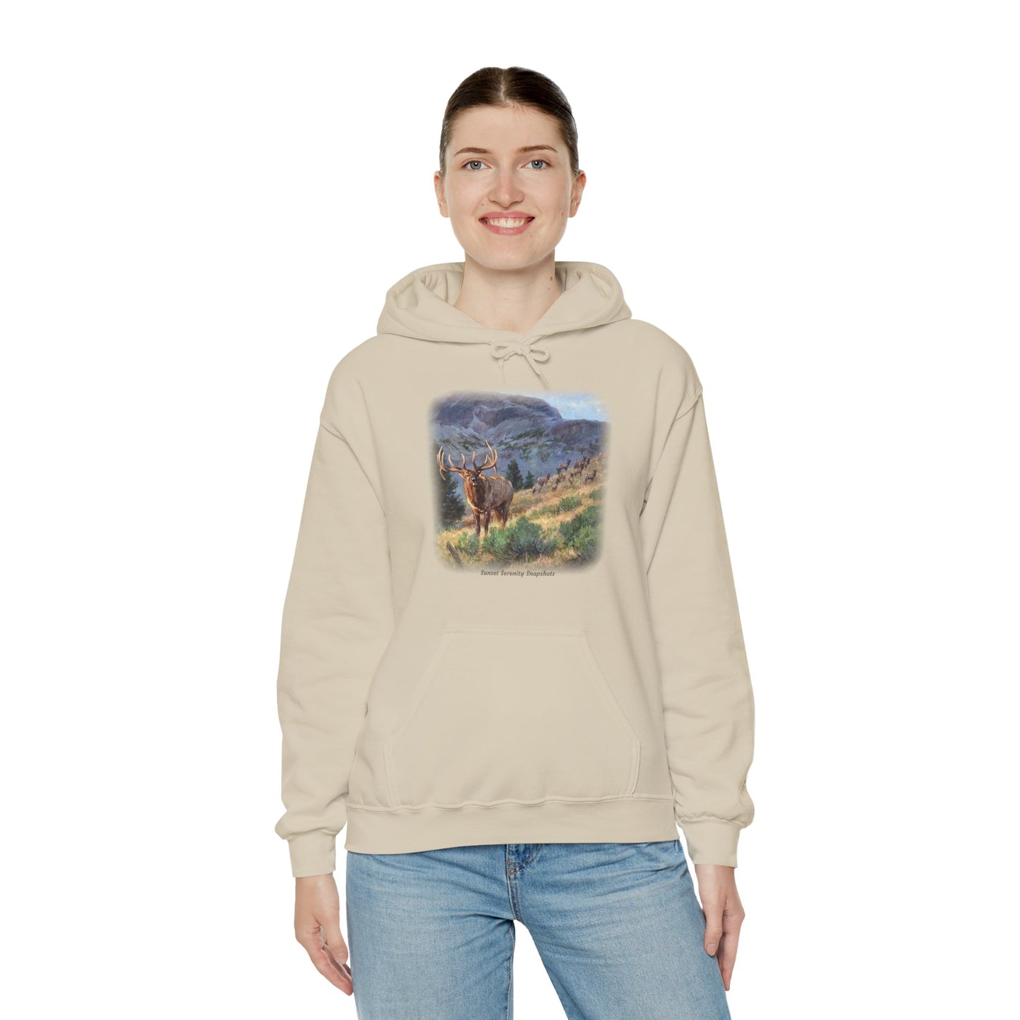 Elk_07 Unisex Heavy Blend™ Hooded Sweatshirt