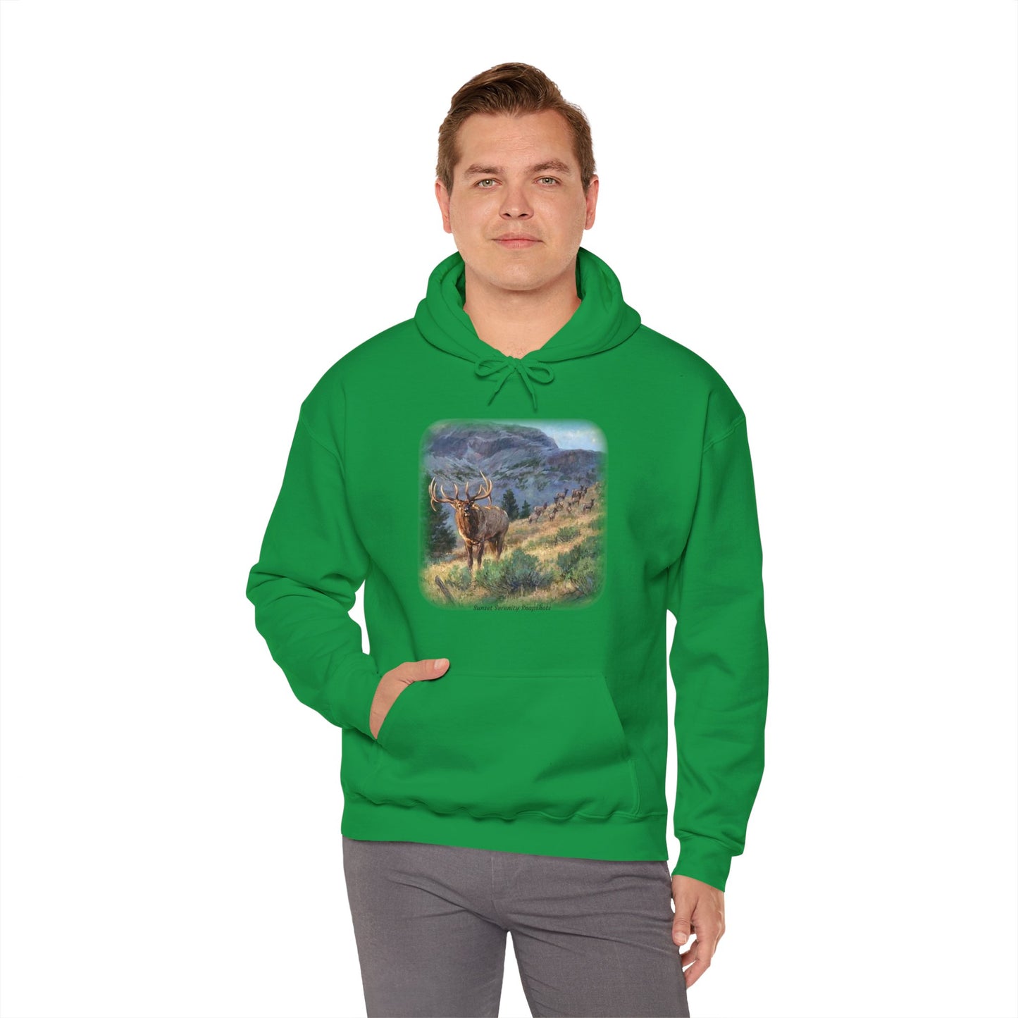 Elk_07 Unisex Heavy Blend™ Hooded Sweatshirt