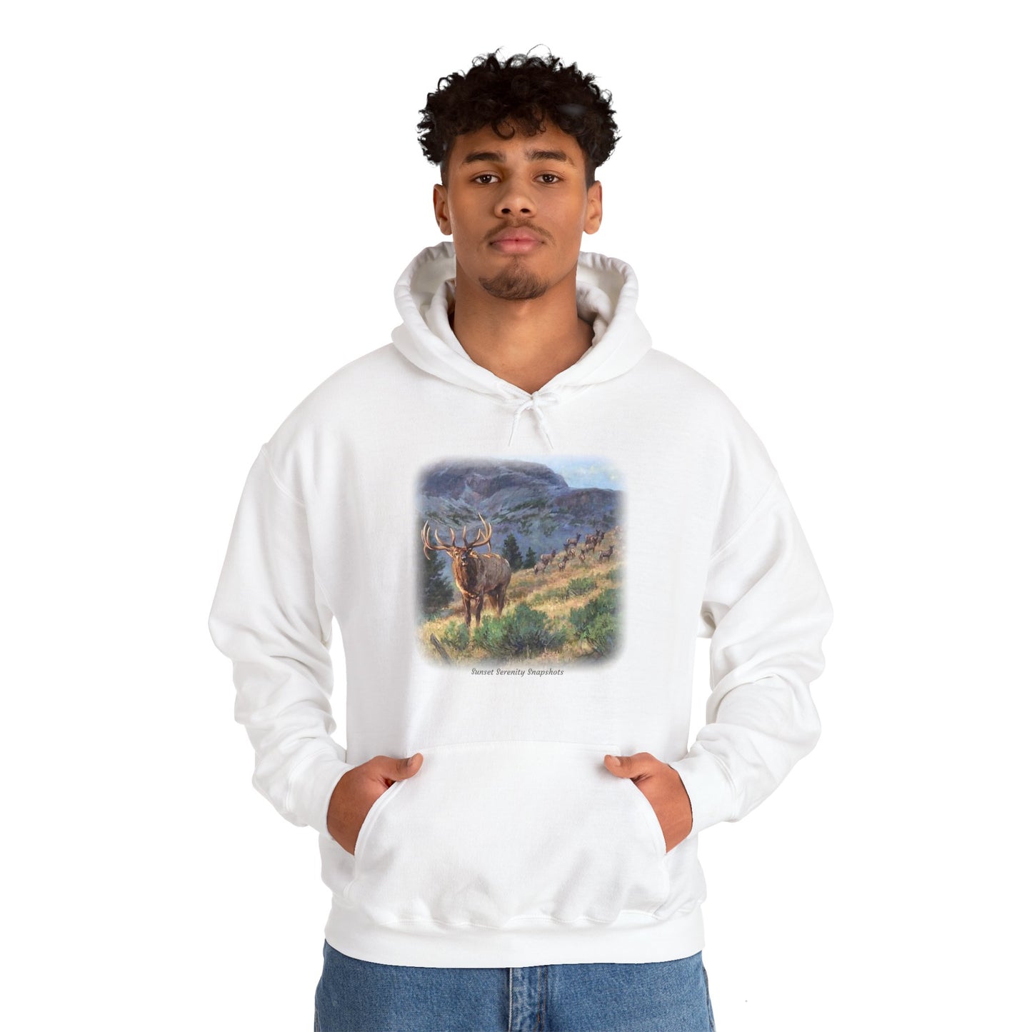 Elk_07 Unisex Heavy Blend™ Hooded Sweatshirt