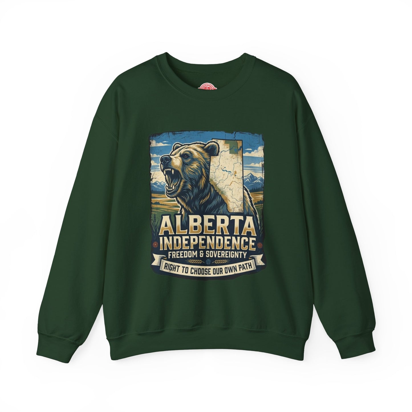 Alberta Independence Crewneck Sweatshirt — Grizzly Bear