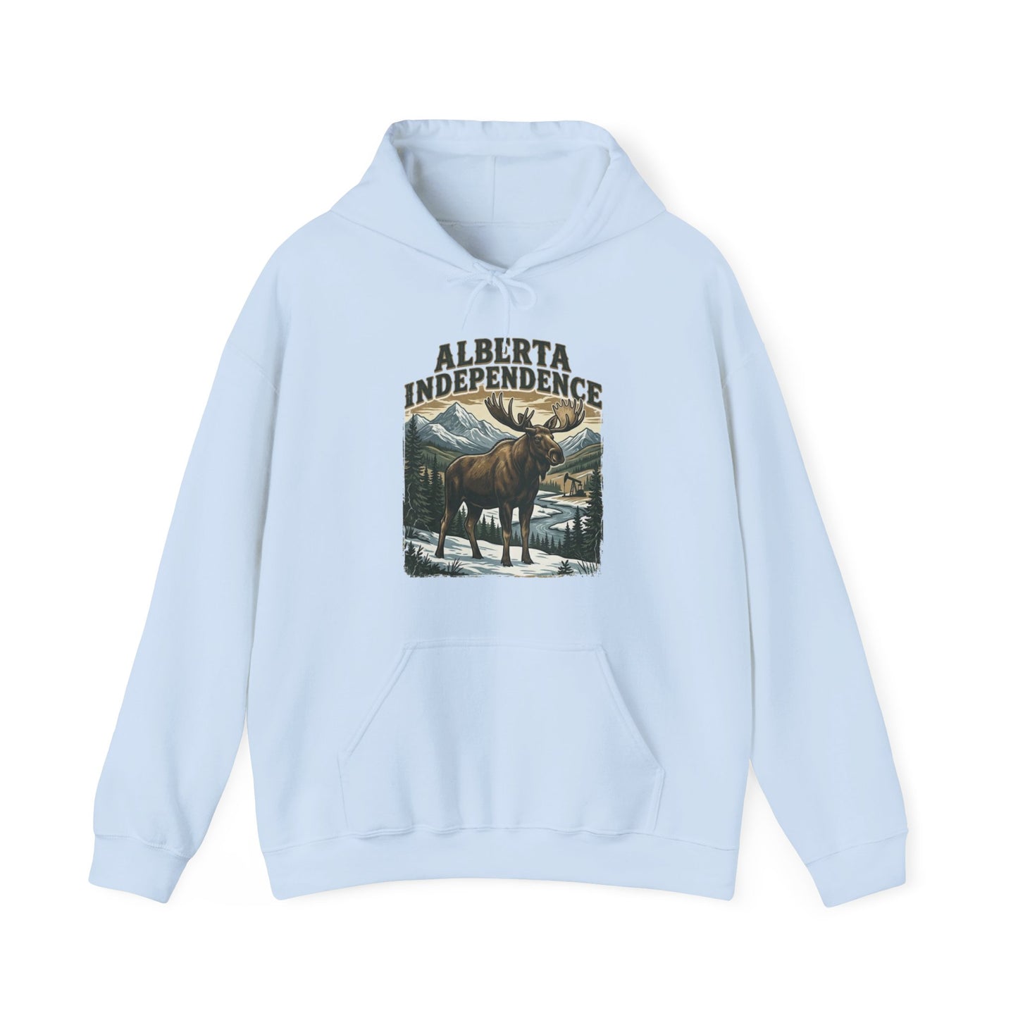 Alberta Independence Moose Hoodie — Supporting Alberta Independence with Bull Moose Design