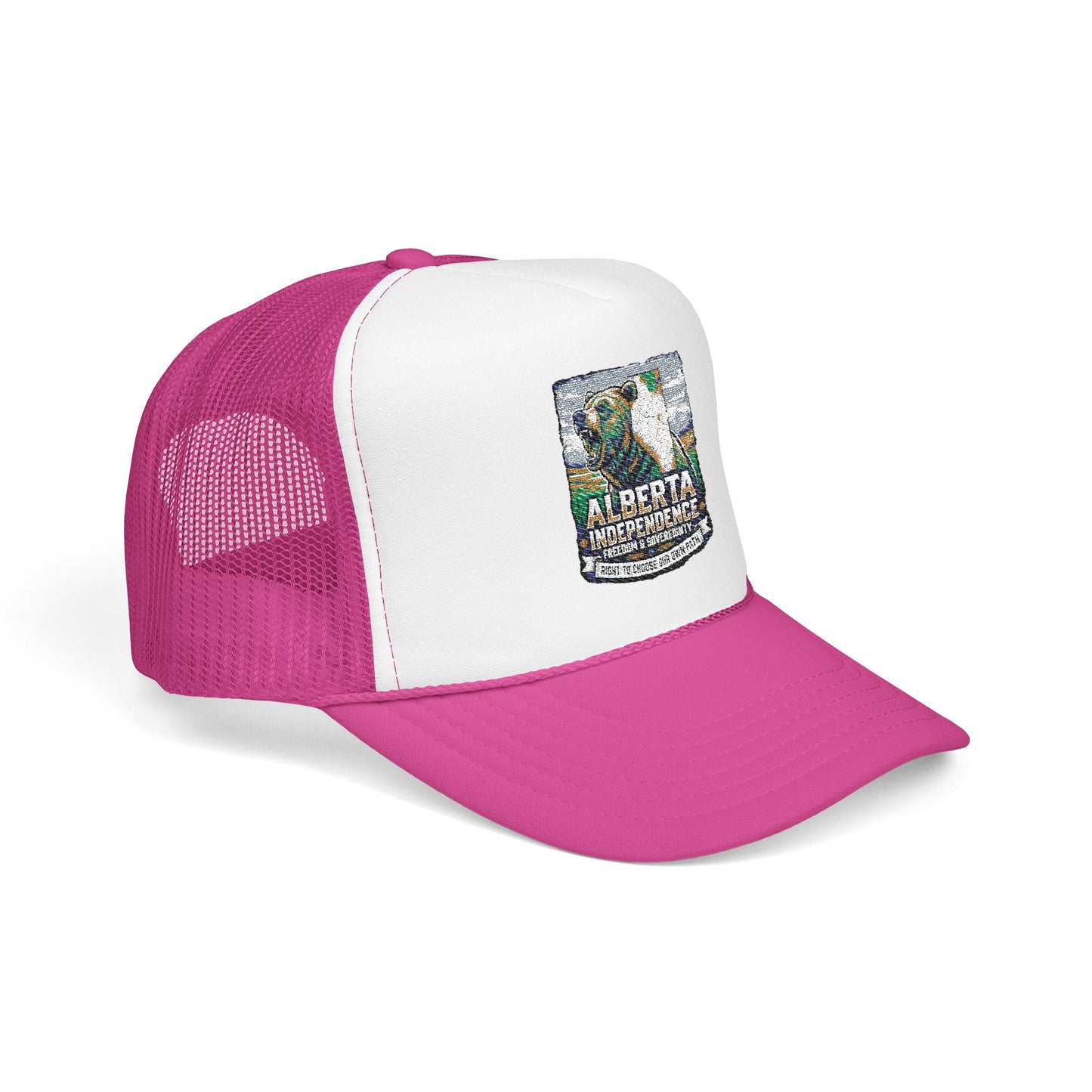 Alberta Independence Trucker Hat — Grizzly Bear & Province Outline
