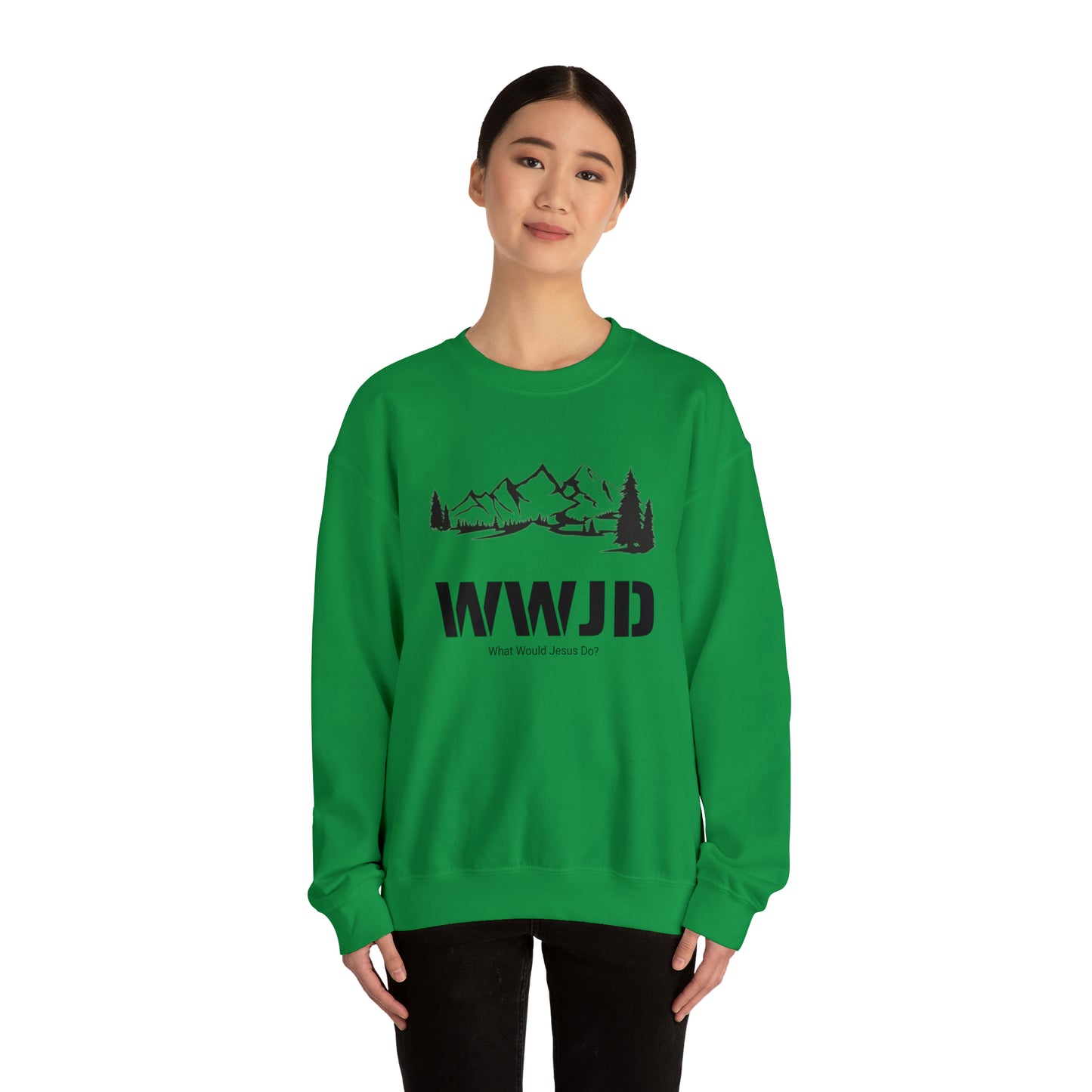 WWJD Unisex Heavy Blend™ Crewneck Sweatshirt