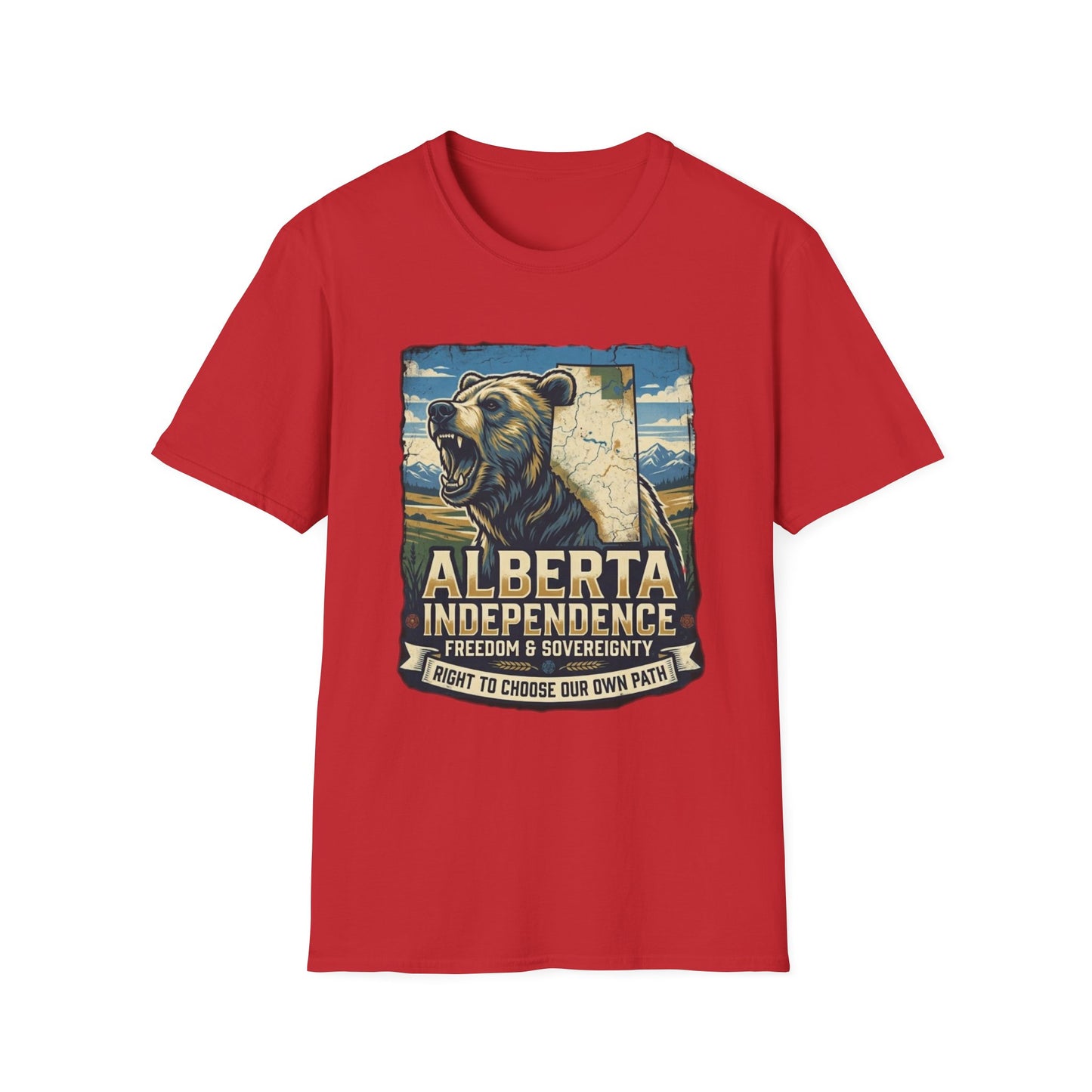 Alberta Independence Grizzly T-Shirt — Support Alberta with Provincial Outline