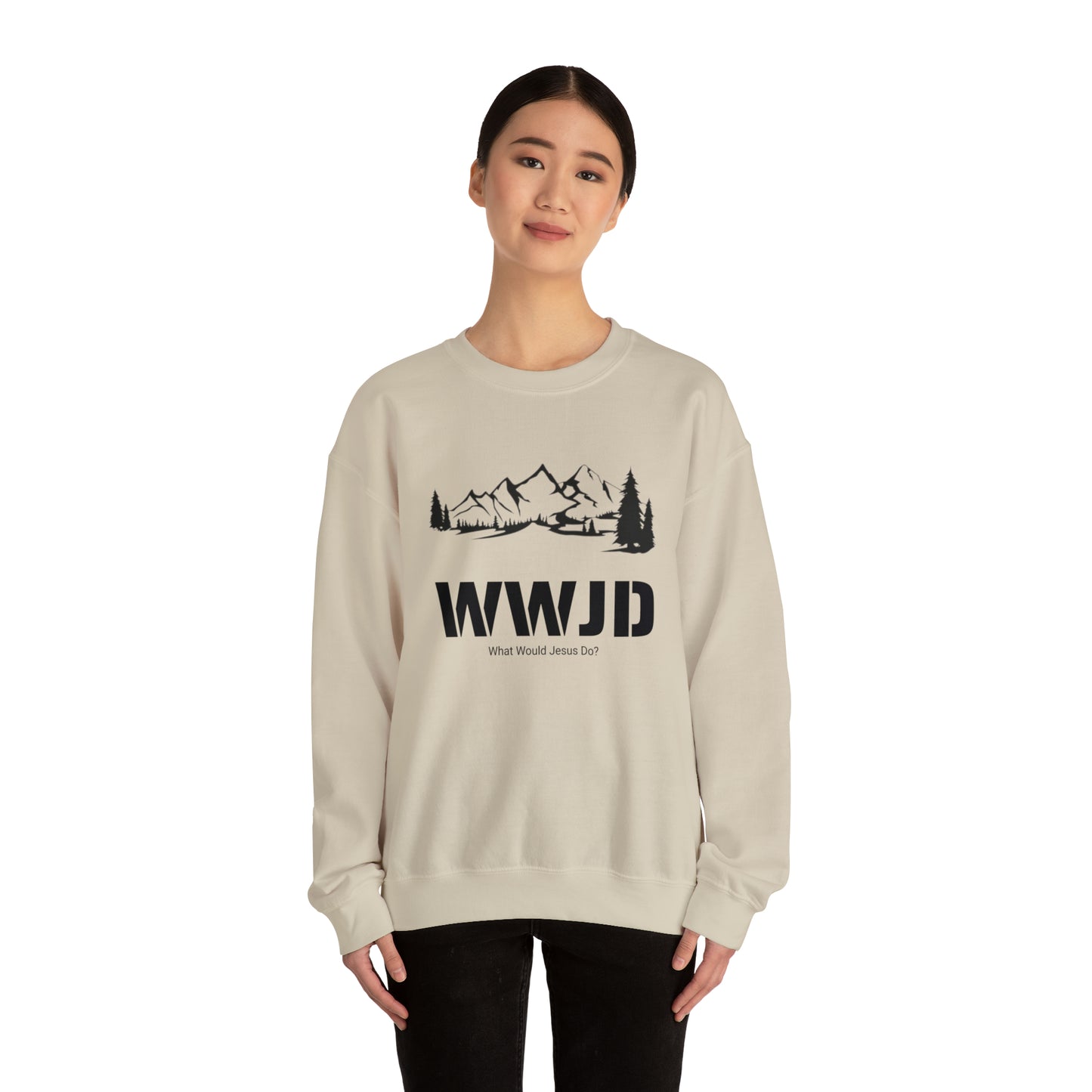 WWJD Unisex Heavy Blend™ Crewneck Sweatshirt