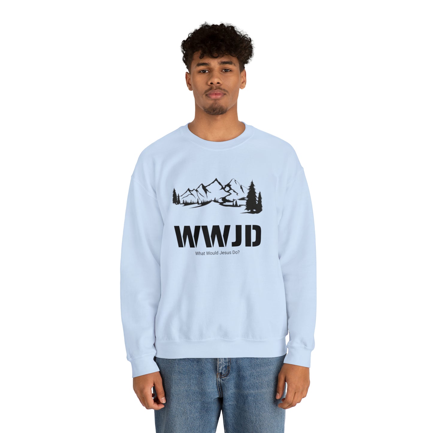 WWJD Unisex Heavy Blend™ Crewneck Sweatshirt