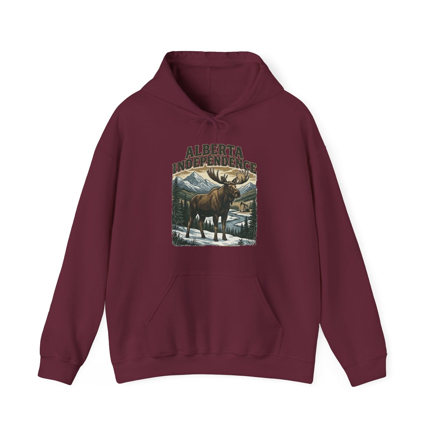 Alberta Independence Moose Hoodie — Supporting Alberta Independence with Bull Moose Design