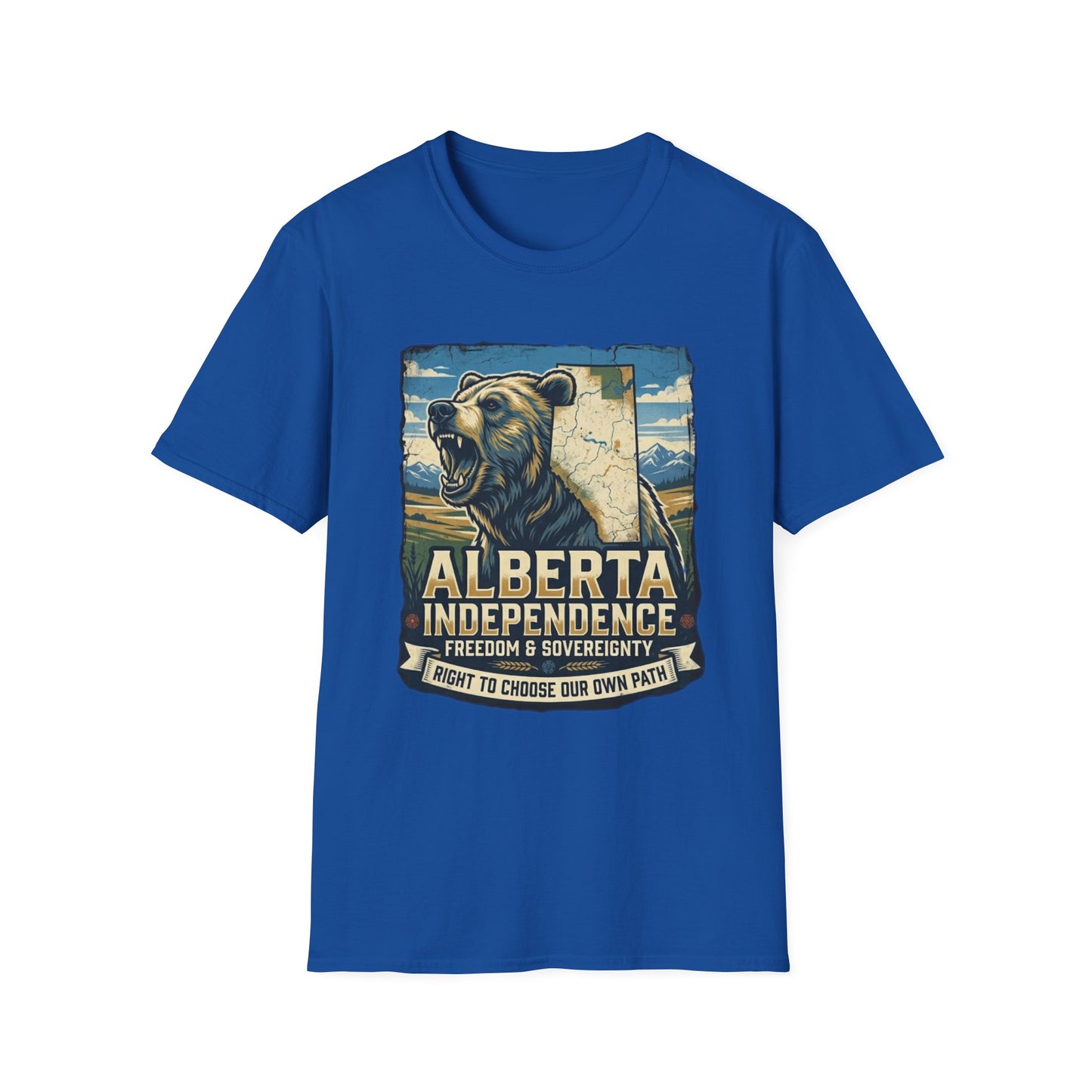 Alberta Independence Grizzly T-Shirt — Support Alberta with Provincial Outline