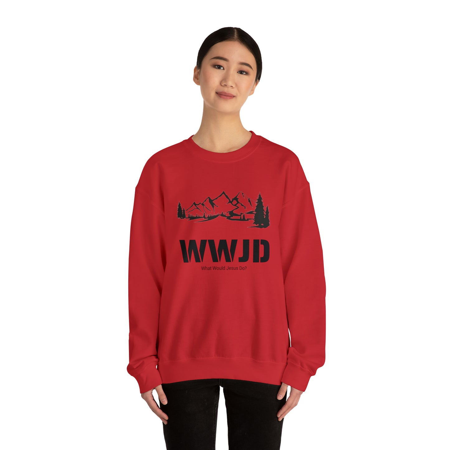 WWJD Unisex Heavy Blend™ Crewneck Sweatshirt