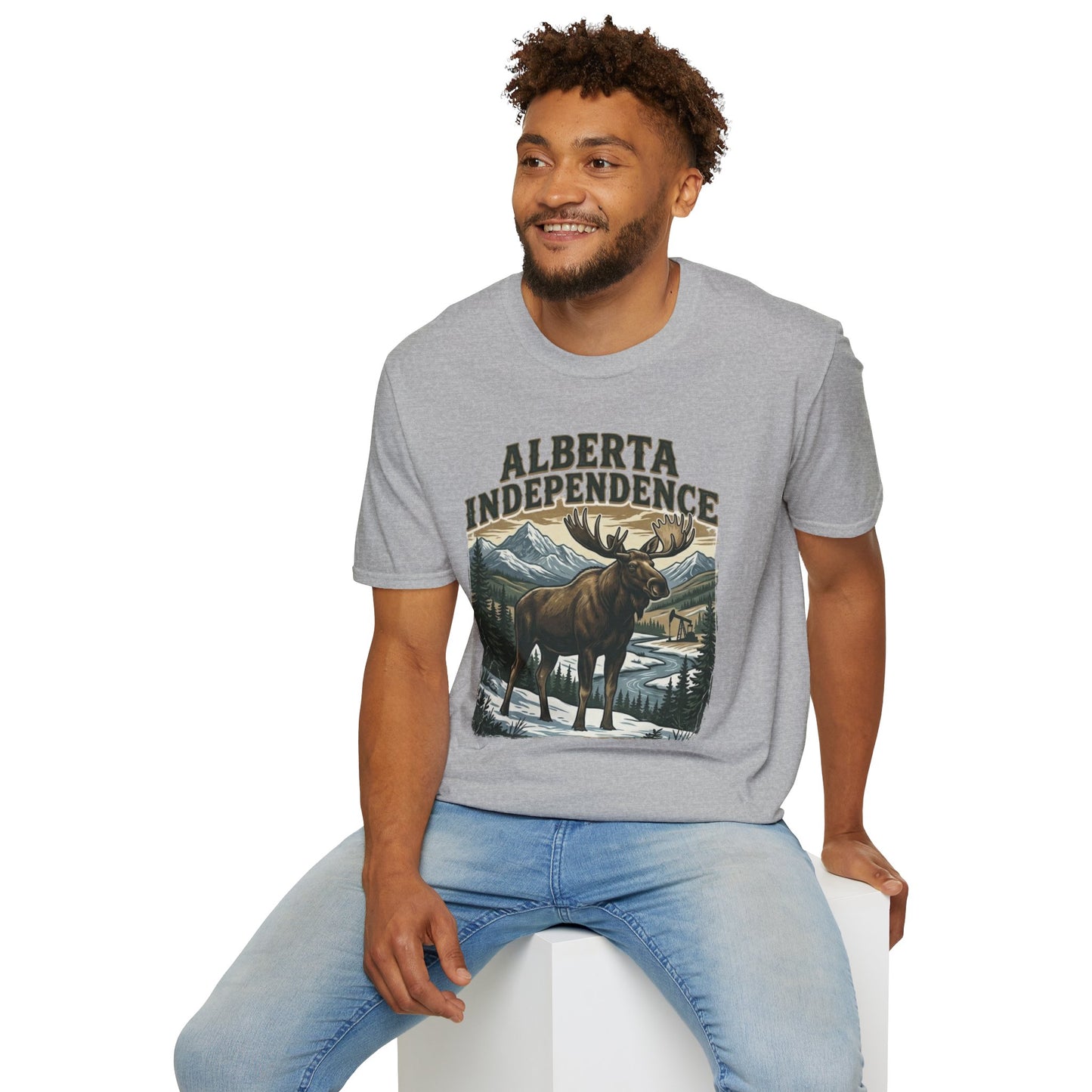 Alberta Independence Moose T-Shirt — Bull Moose Graphic Tee