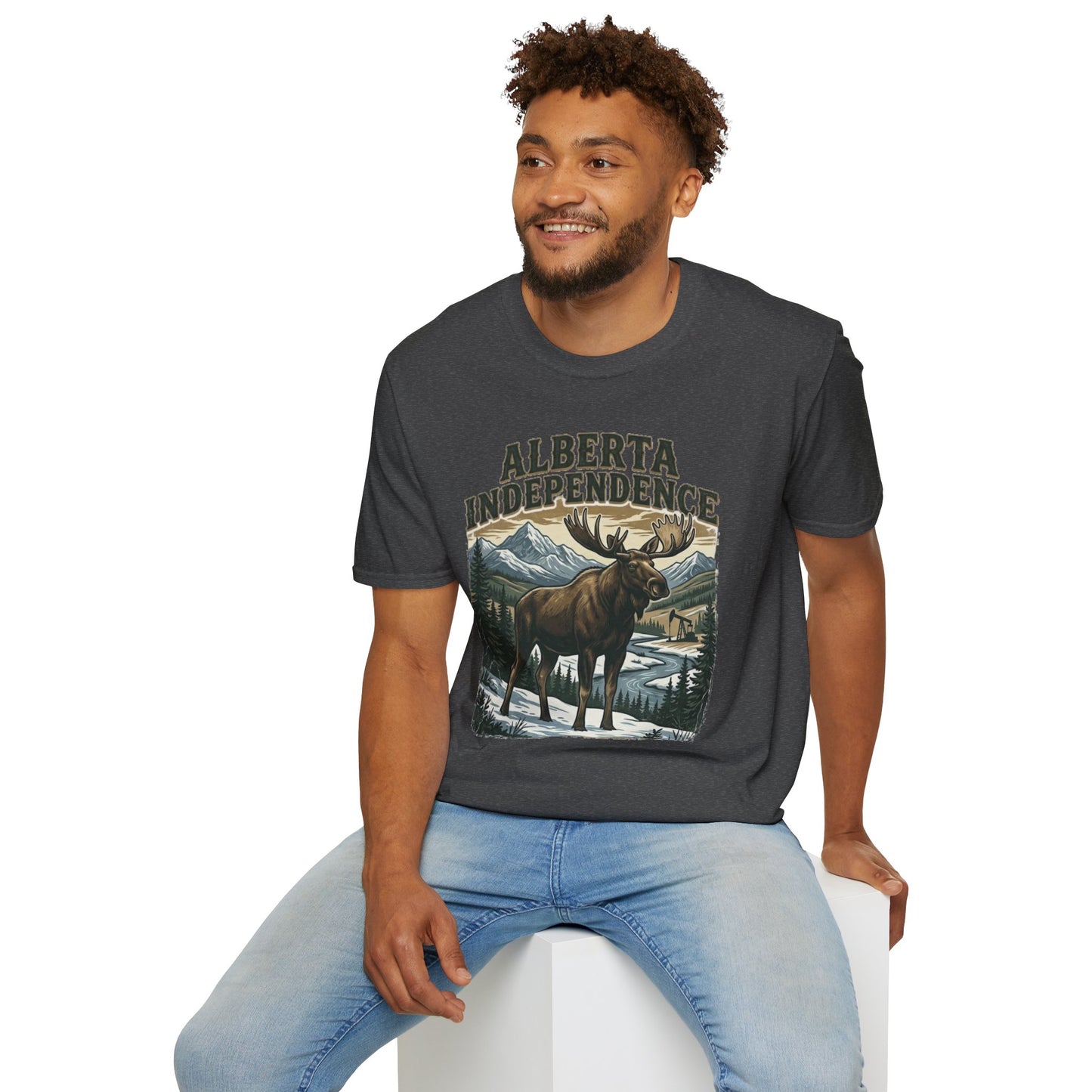 Alberta Independence Moose T-Shirt — Bull Moose Graphic Tee