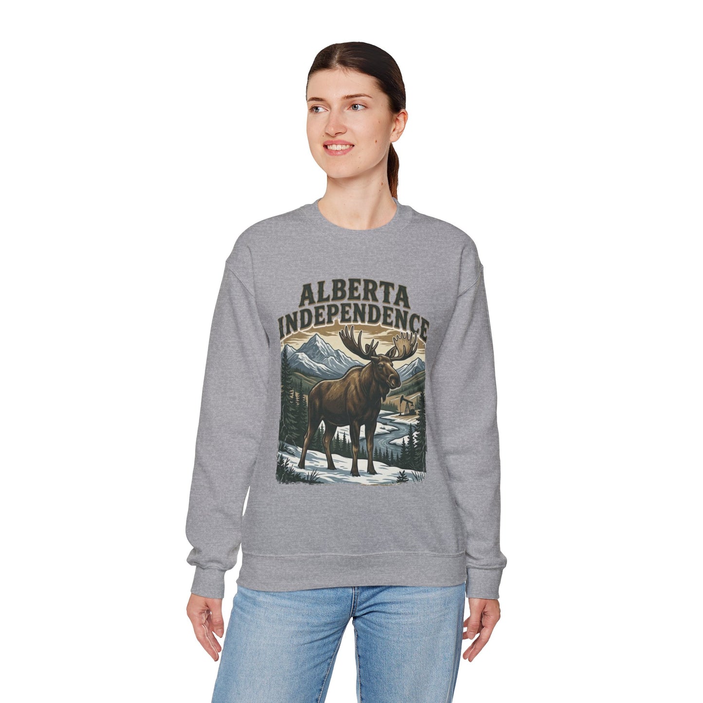 Alberta Independence Bull Moose Sweatshirt — Support Alberta Sovereignty