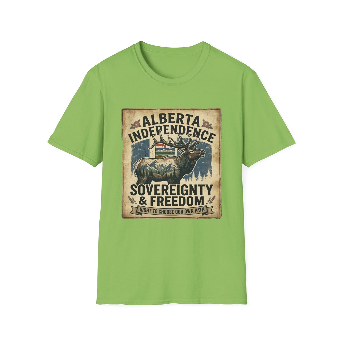 Alberta Independence Elk T-Shirt — Rocky Mountains Support Tee