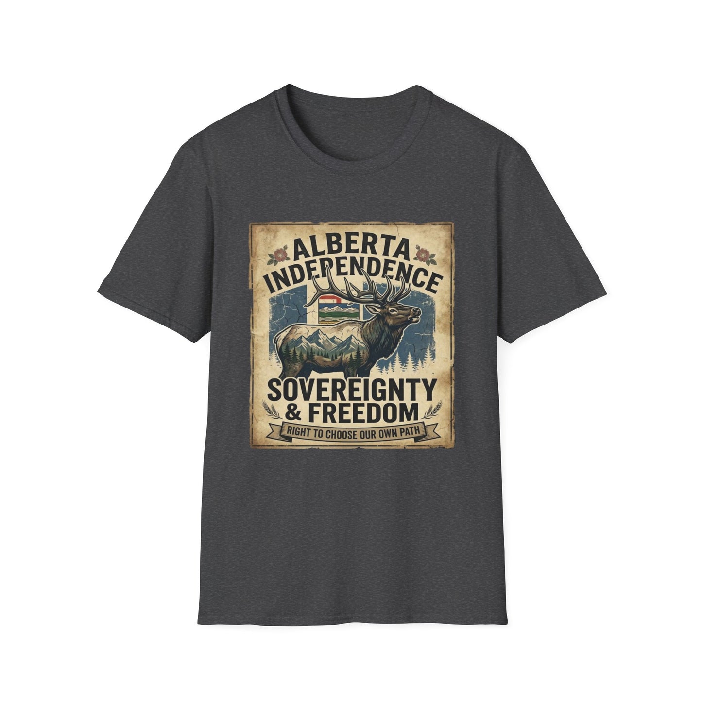 Alberta Independence Elk T-Shirt — Rocky Mountains Support Tee