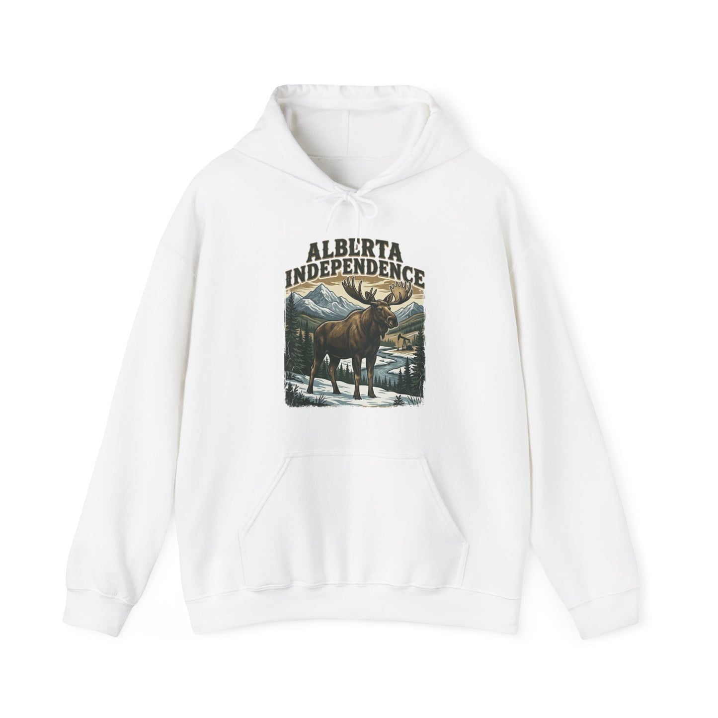 Alberta Independence Moose Hoodie — Supporting Alberta Independence with Bull Moose Design