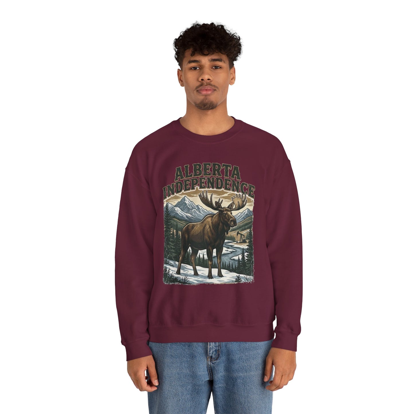 Alberta Independence Bull Moose Sweatshirt — Support Alberta Sovereignty