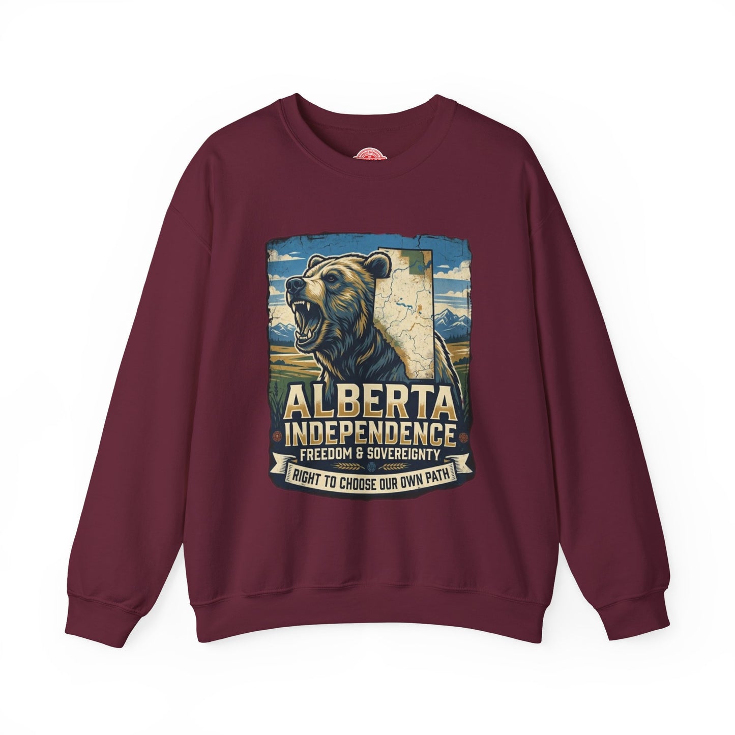 Alberta Independence Crewneck Sweatshirt — Grizzly Bear