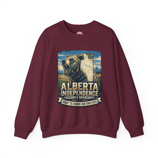Alberta Independence Crewneck Sweatshirt — Grizzly Bear