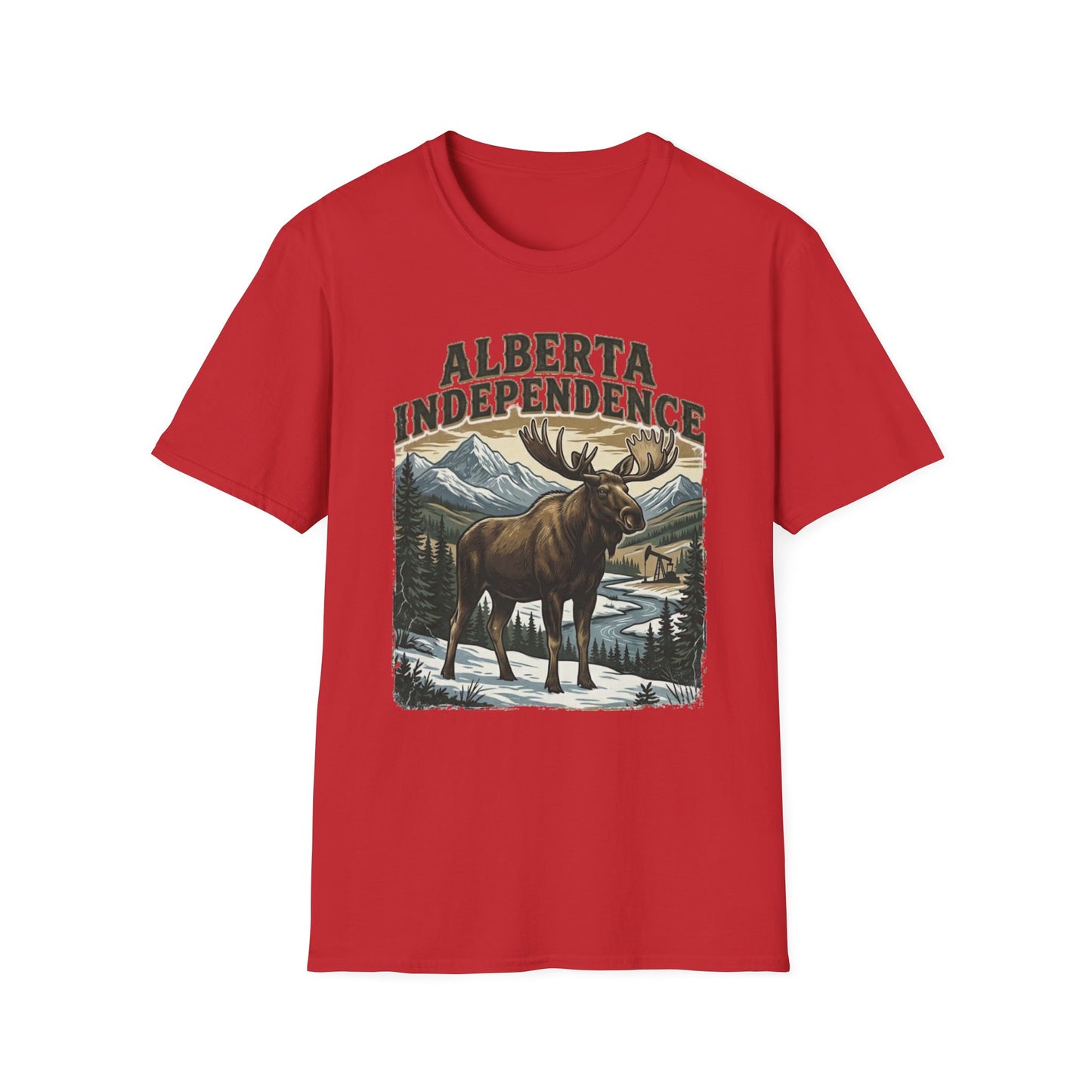 Alberta Independence Moose T-Shirt — Bull Moose Graphic Tee
