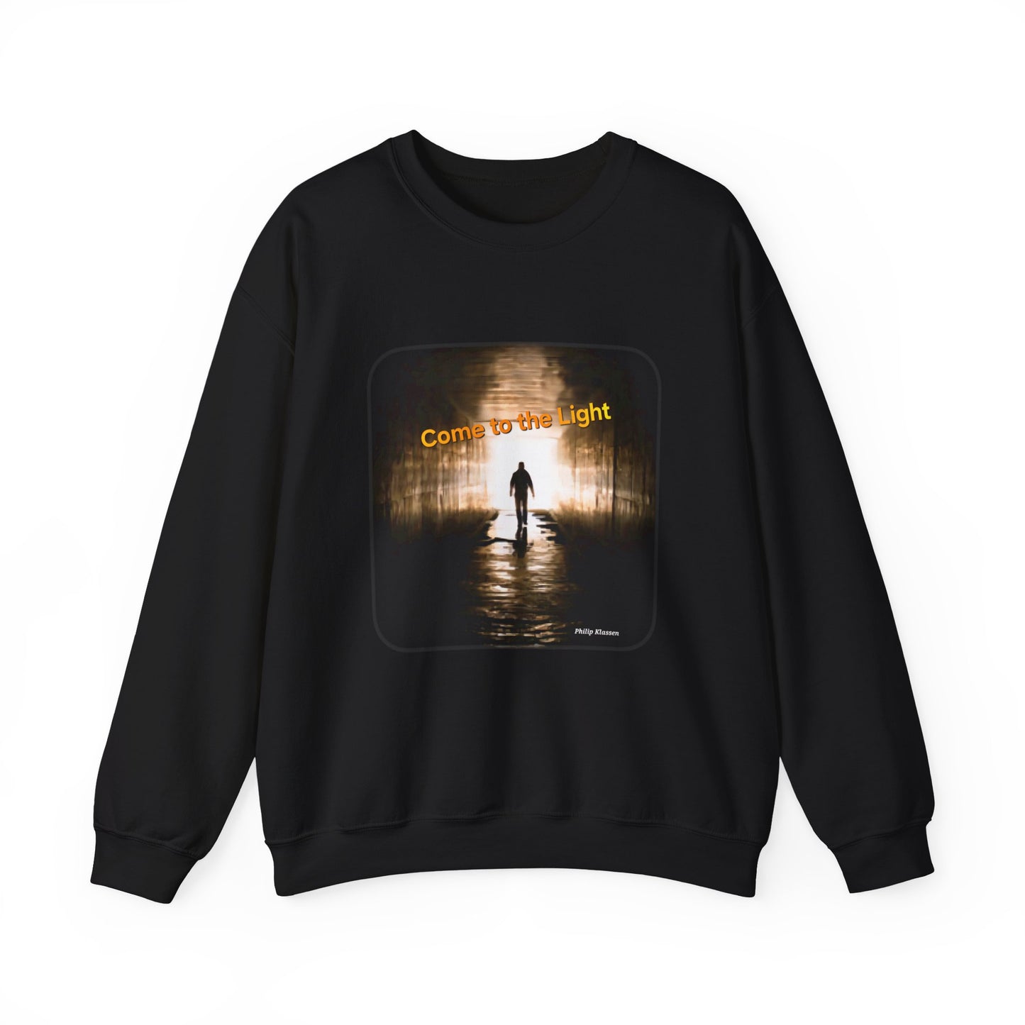 Sweatshirt with 'Come to the Light' Lyrics and Album Cover