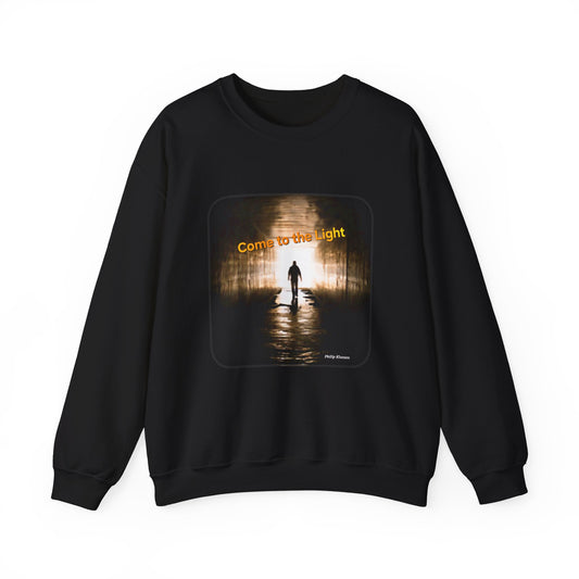 Sweatshirt with 'Come to the Light' Lyrics and Album Cover