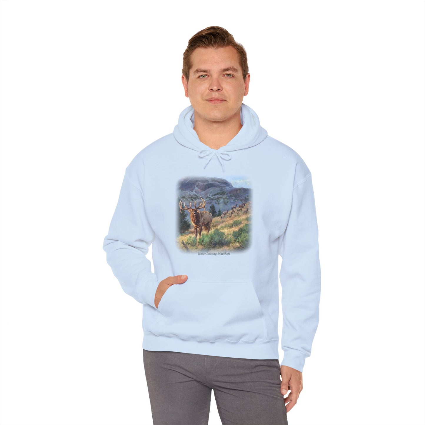 Elk_07 Unisex Heavy Blend™ Hooded Sweatshirt