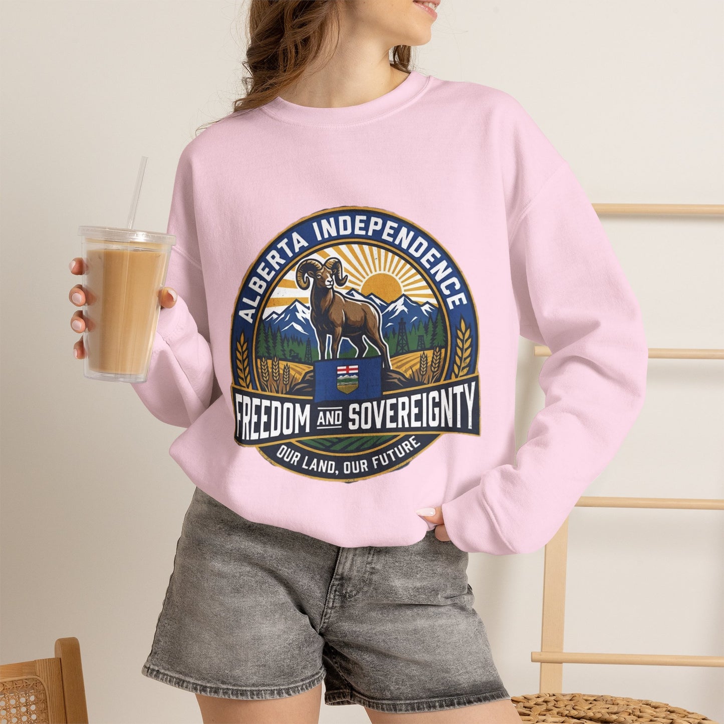 Alberta Independence Flag Sweatshirt — Bighorn Sheep
