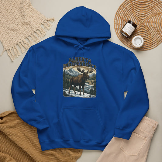 Alberta Independence Moose Hoodie — Supporting Alberta Independence with Bull Moose Design
