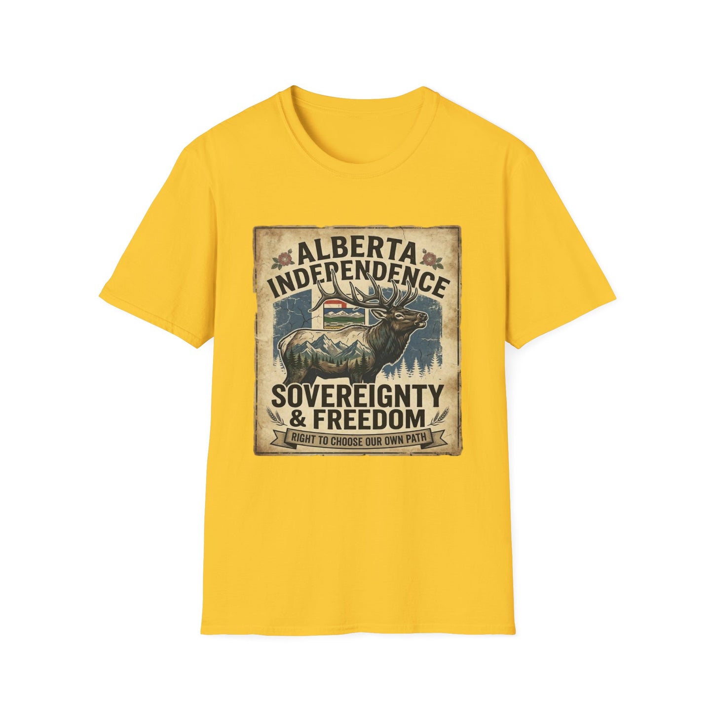 Alberta Independence Elk T-Shirt — Rocky Mountains Support Tee