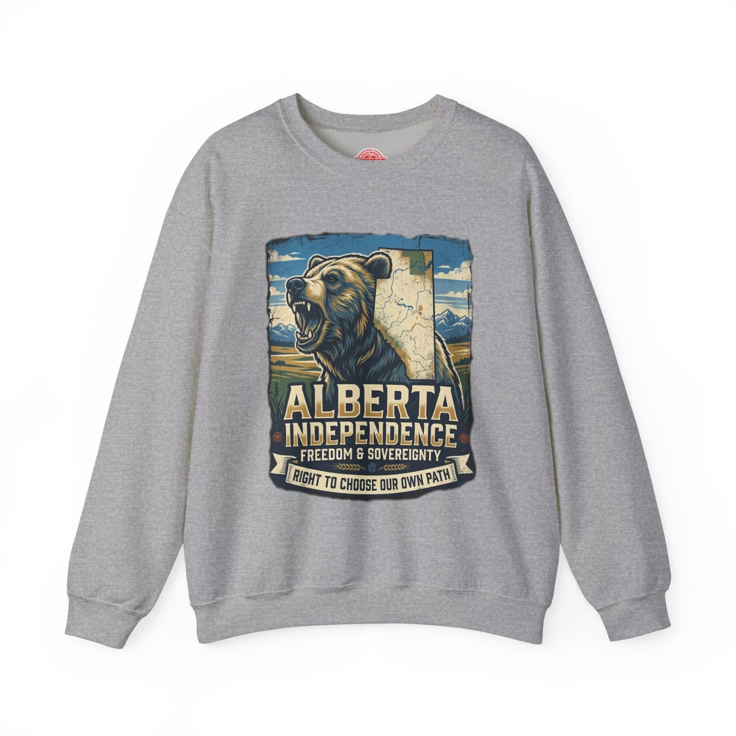 Alberta Independence Crewneck Sweatshirt — Grizzly Bear