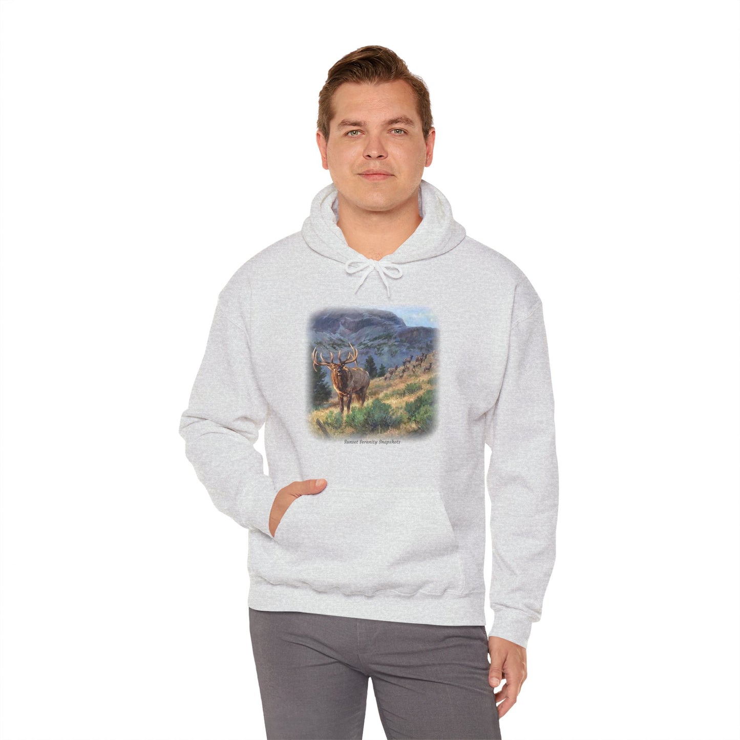 Elk_07 Unisex Heavy Blend™ Hooded Sweatshirt