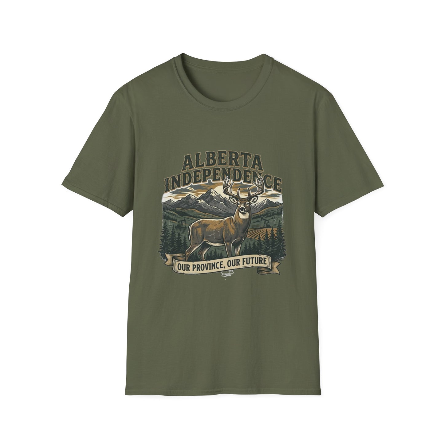 Alberta Independence Buck T-Shirt — Supporting Alberta Sovereignty