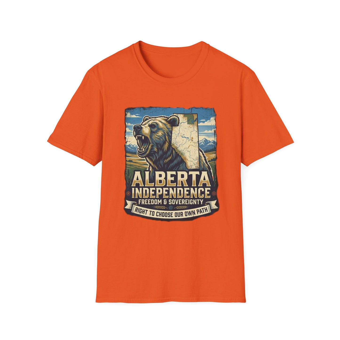 Alberta Independence Grizzly T-Shirt — Support Alberta with Provincial Outline