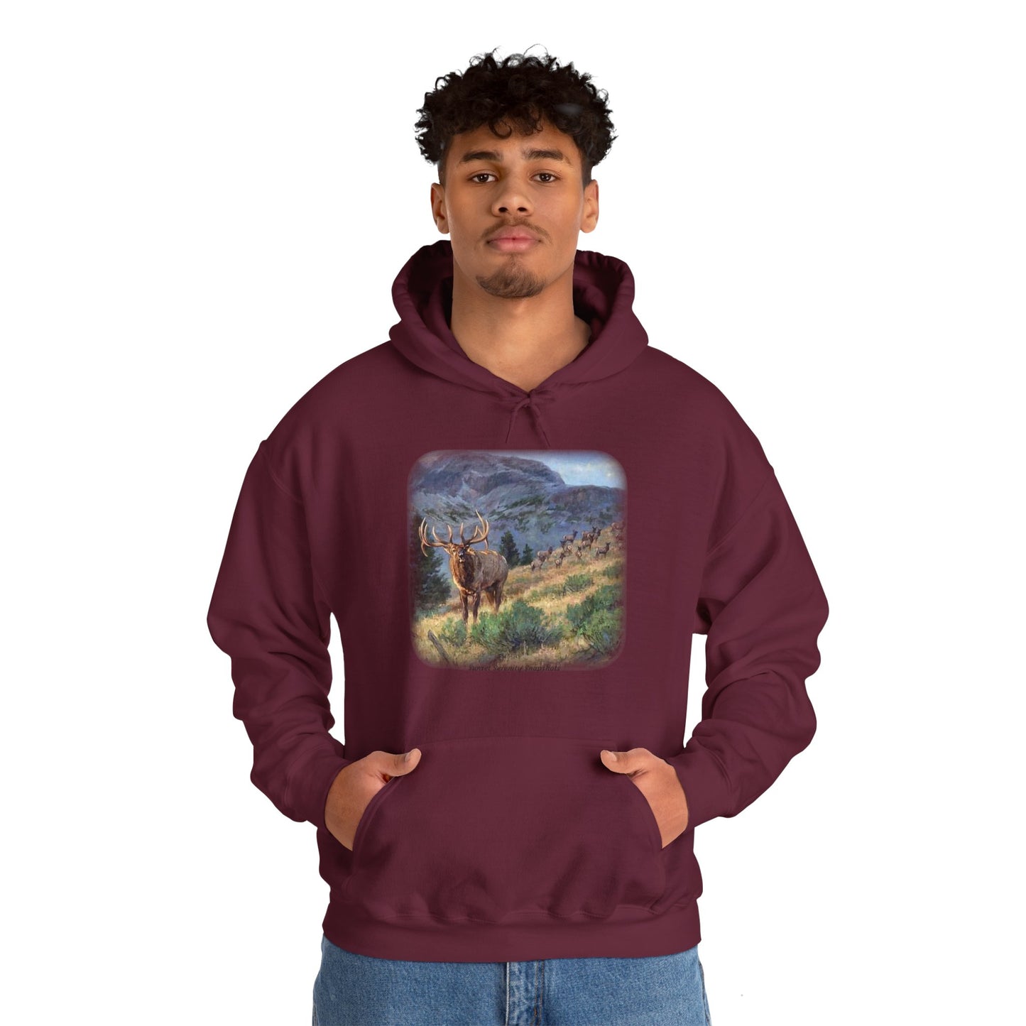 Elk_07 Unisex Heavy Blend™ Hooded Sweatshirt