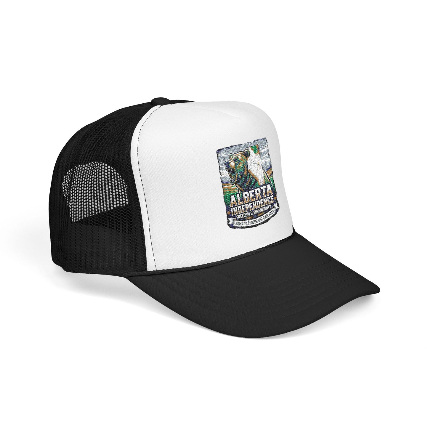 Alberta Independence Trucker Hat — Grizzly Bear & Province Outline