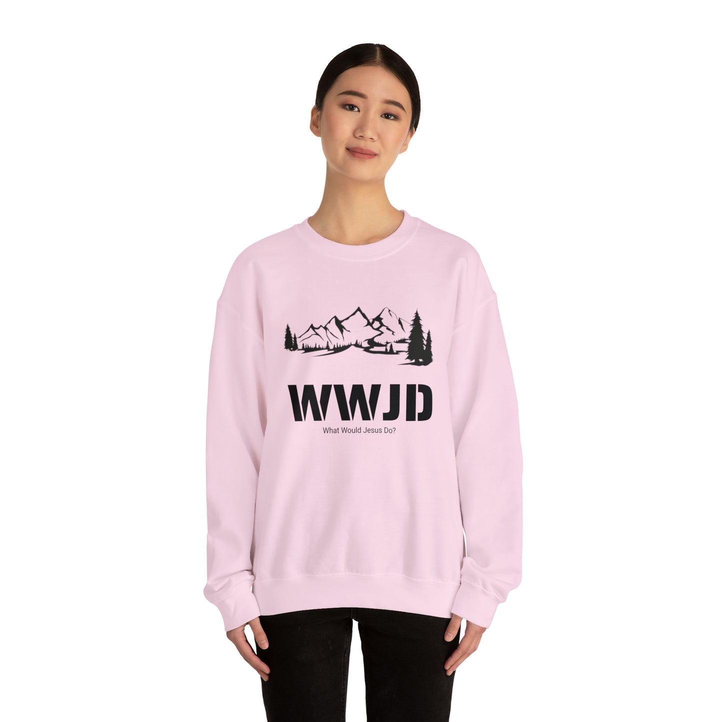 WWJD Unisex Heavy Blend™ Crewneck Sweatshirt