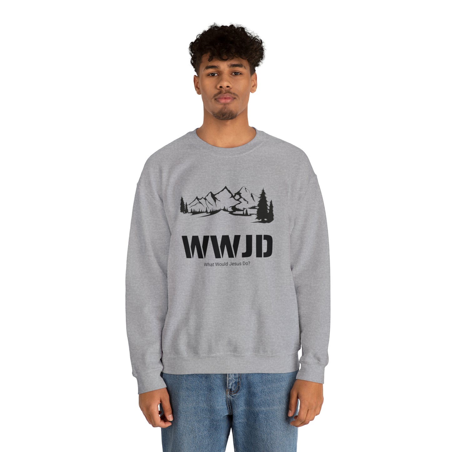 WWJD Unisex Heavy Blend™ Crewneck Sweatshirt