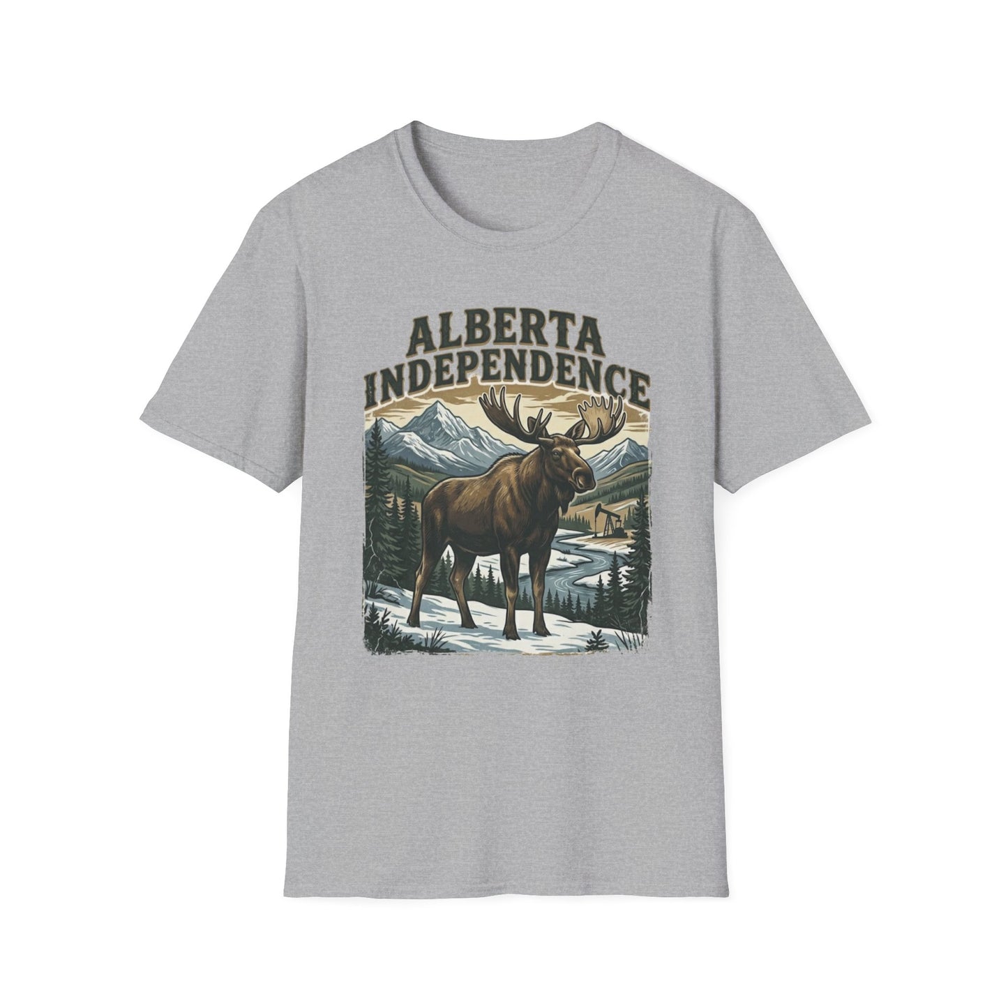 Alberta Independence Moose T-Shirt — Bull Moose Graphic Tee