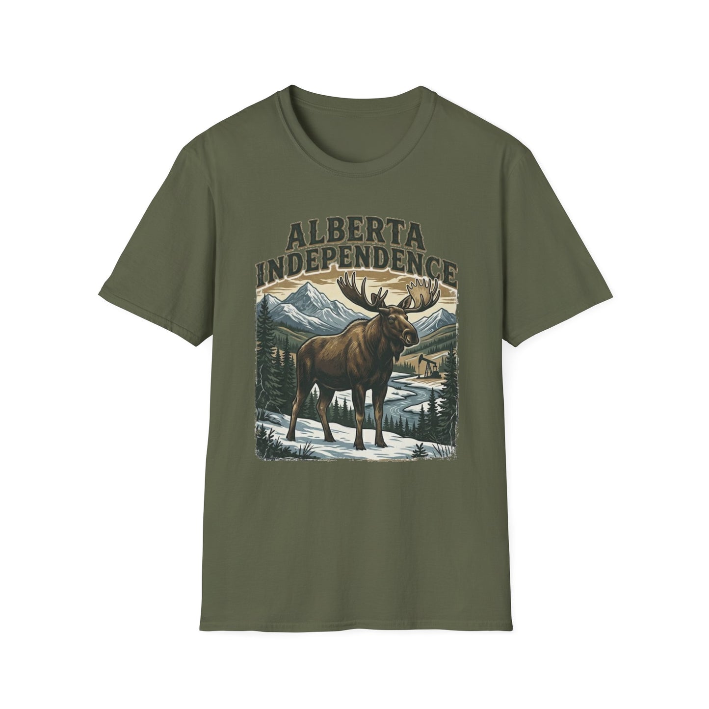 Alberta Independence Moose T-Shirt — Bull Moose Graphic Tee