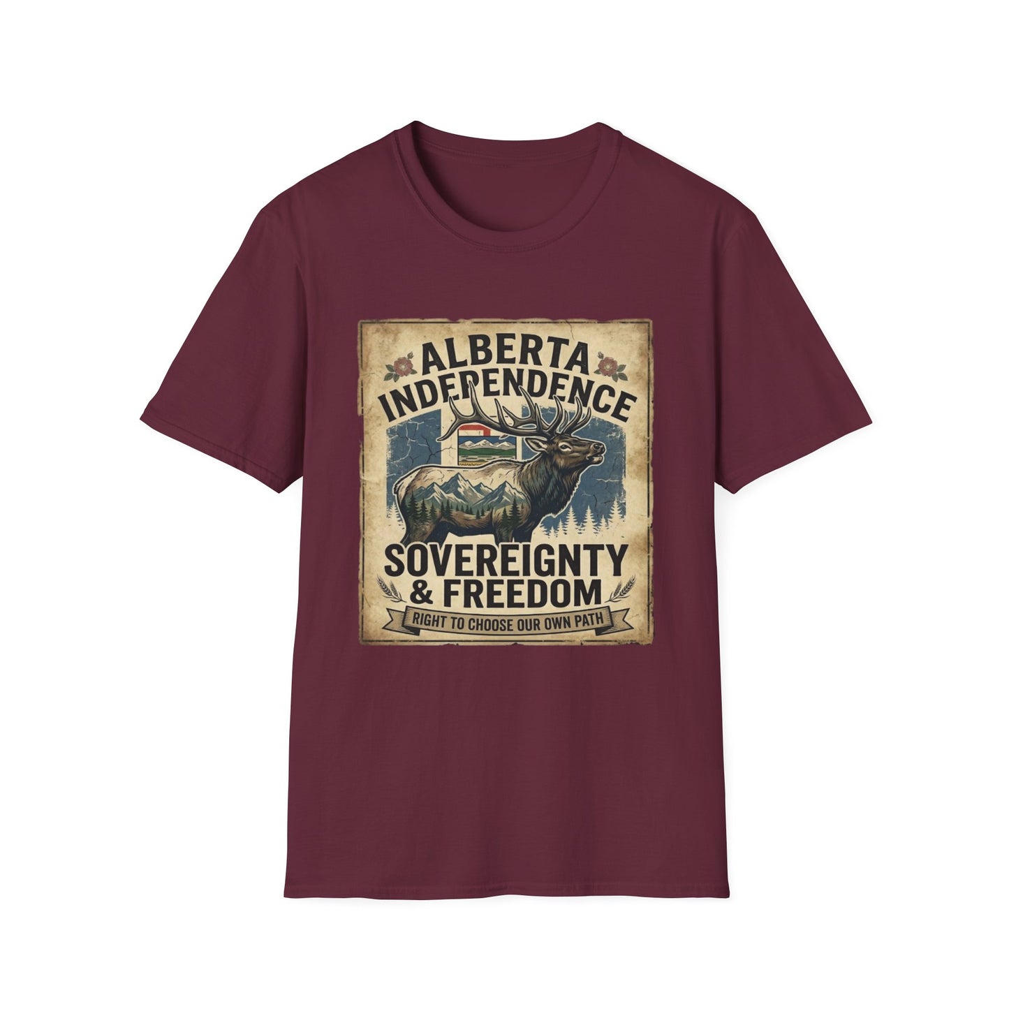 Alberta Independence Elk T-Shirt — Rocky Mountains Support Tee