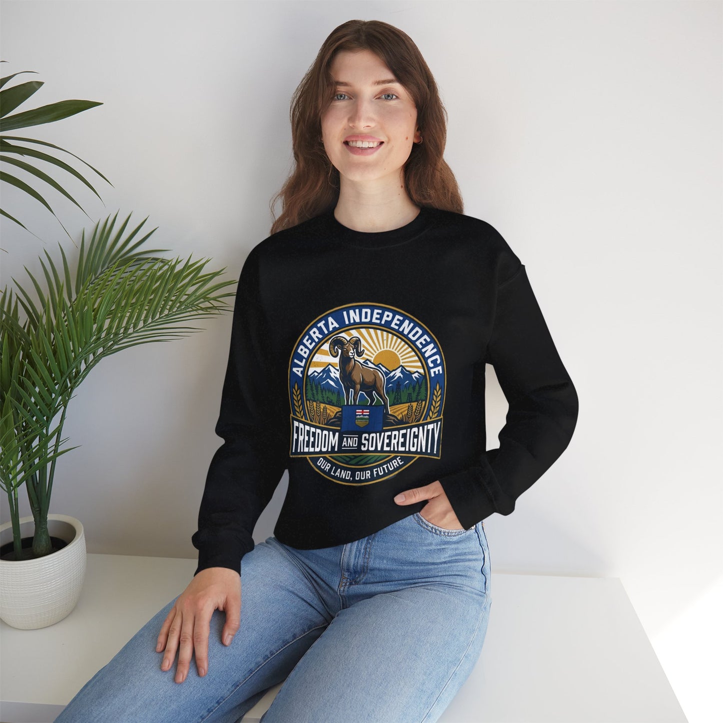 Alberta Independence Flag Sweatshirt — Bighorn Sheep