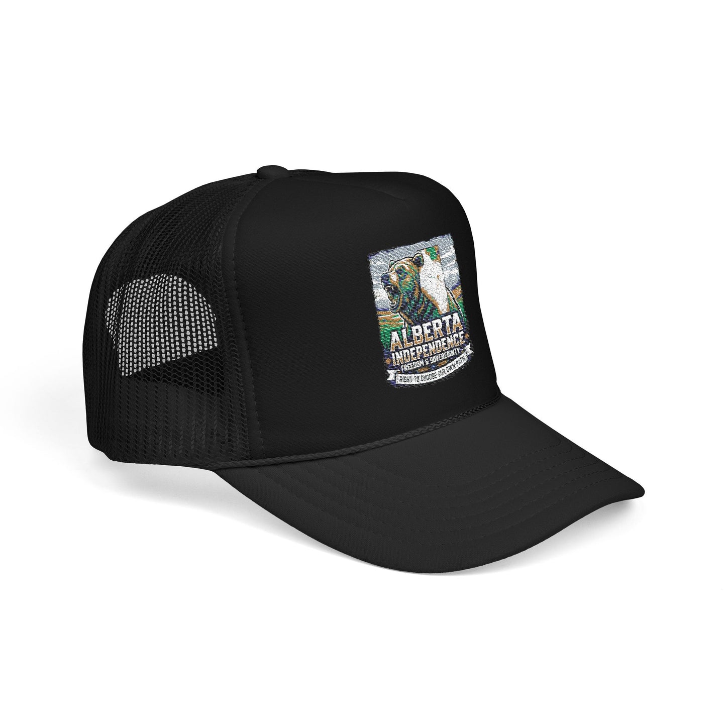Alberta Independence Trucker Hat — Grizzly Bear & Province Outline