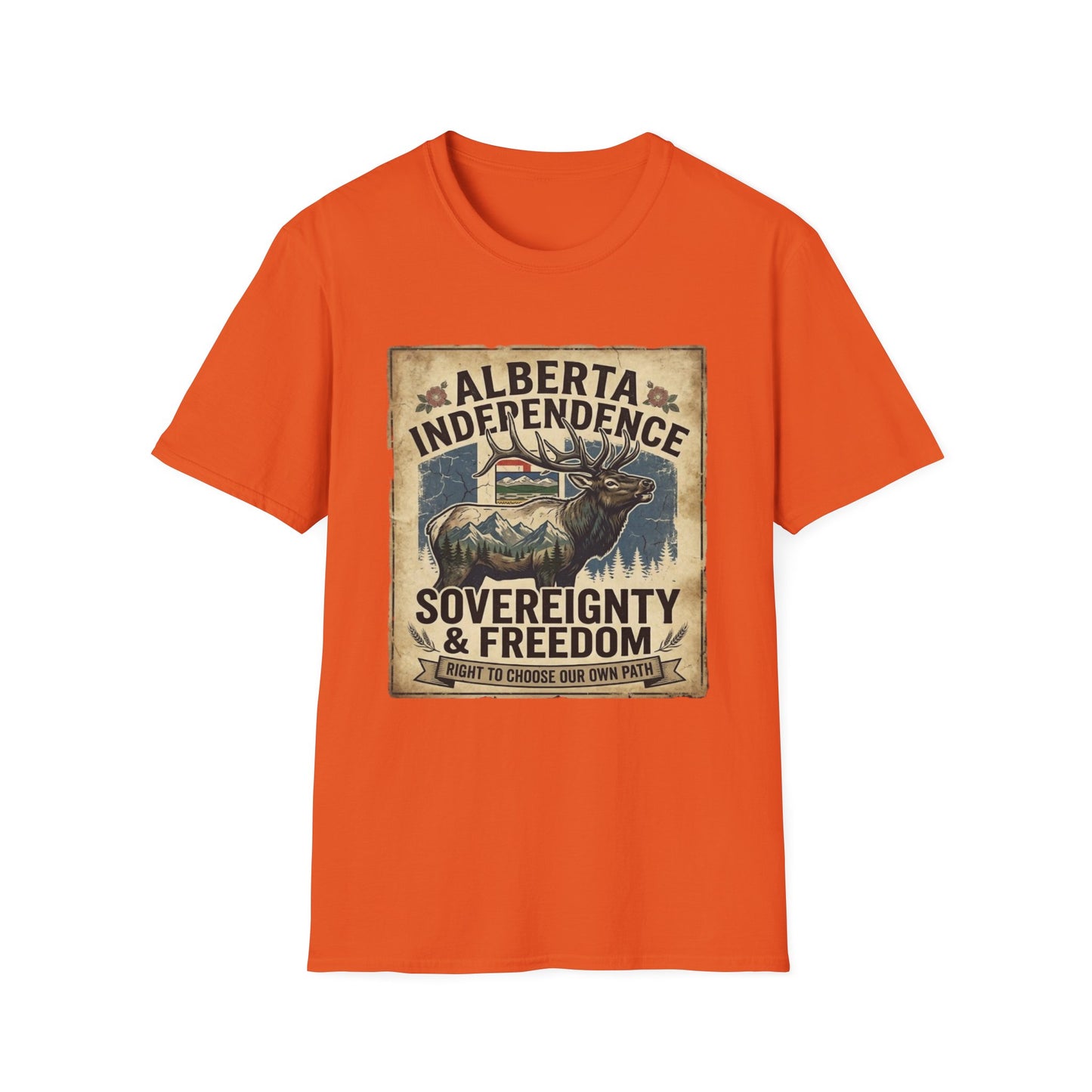 Alberta Independence Elk T-Shirt — Rocky Mountains Support Tee