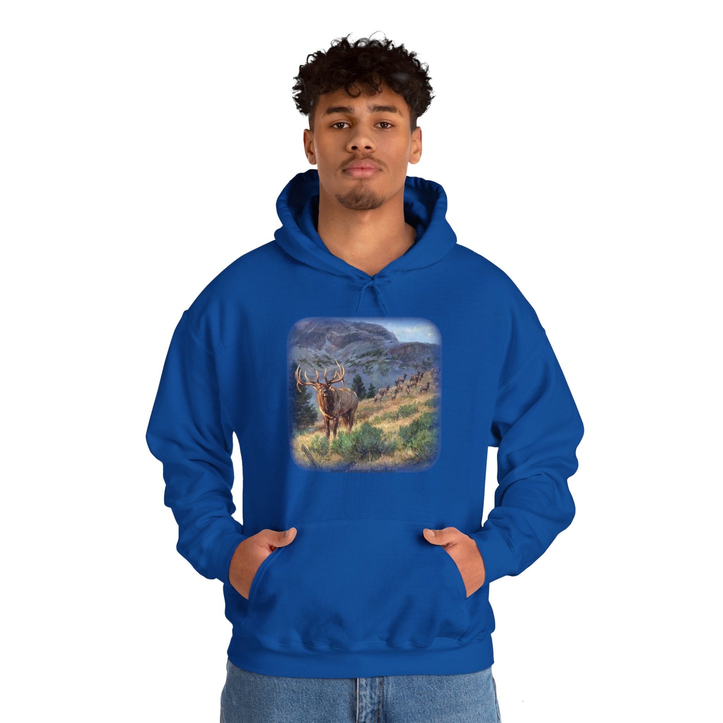 Elk_07 Unisex Heavy Blend™ Hooded Sweatshirt