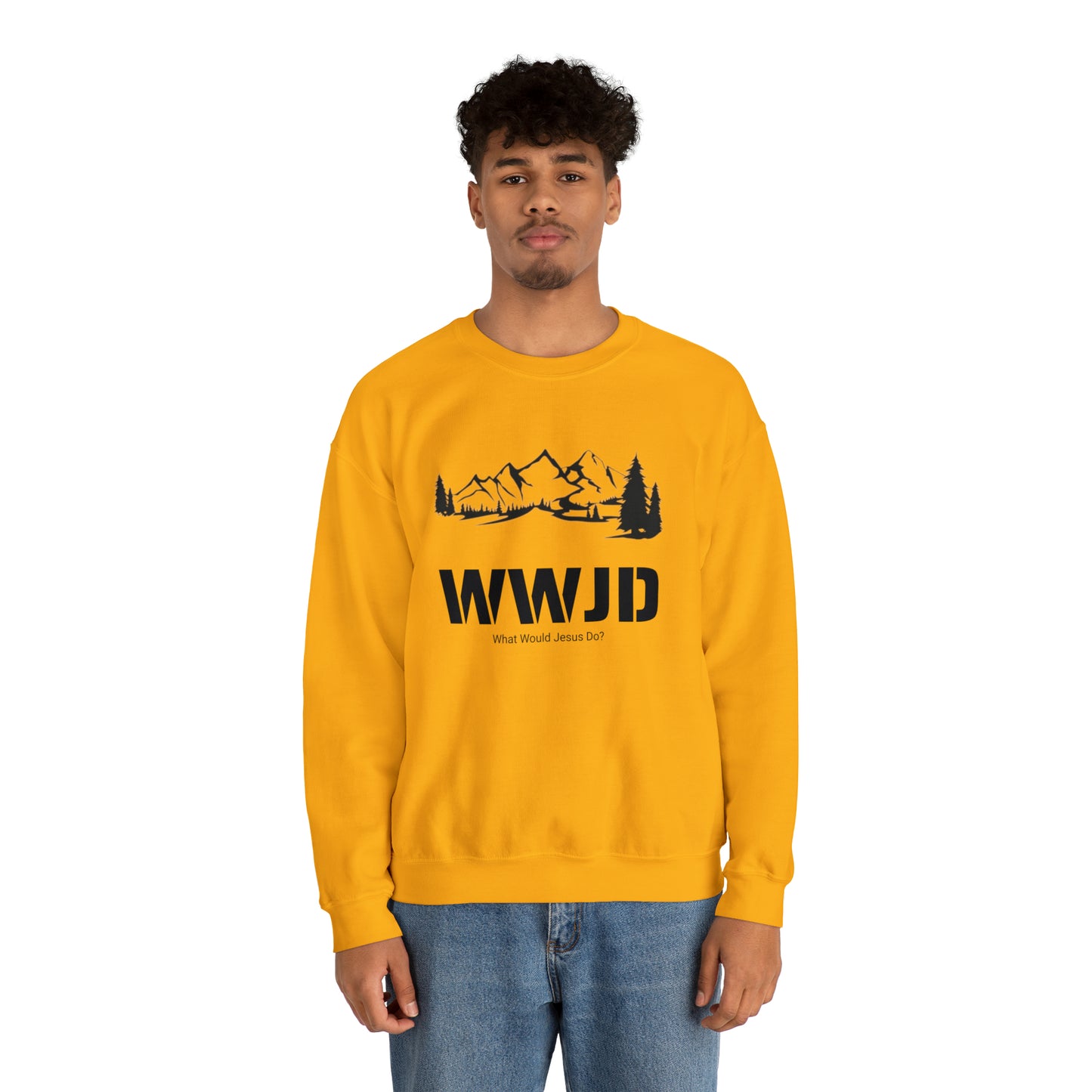 WWJD Unisex Heavy Blend™ Crewneck Sweatshirt