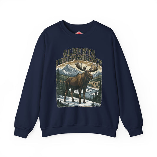 Alberta Independence Bull Moose Sweatshirt — Support Alberta Sovereignty