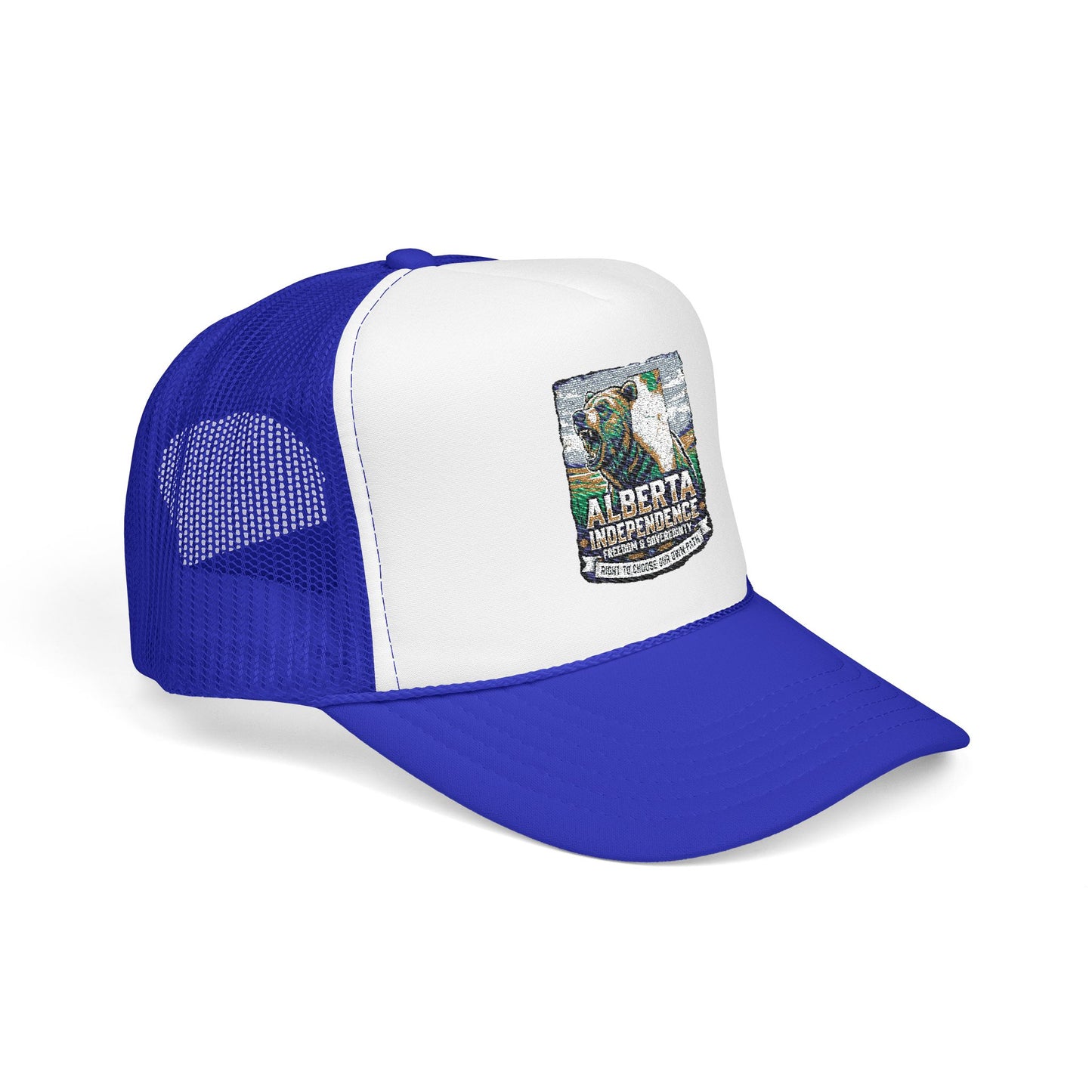 Alberta Independence Trucker Hat — Grizzly Bear & Province Outline